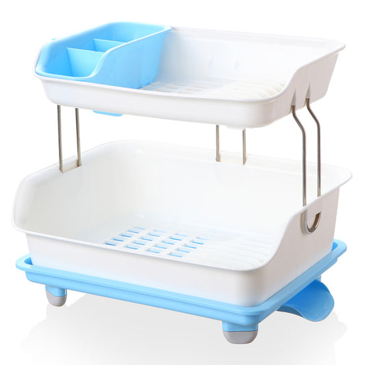 Kitchen Utensil Draining Rack and Storage Shelf