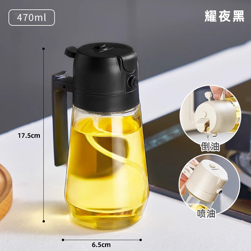 2-in-1 Glass Oil Sprayer and Condiment Bottle