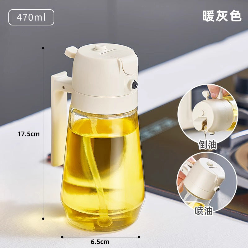 2-in-1 Glass Oil Sprayer and Condiment Bottle